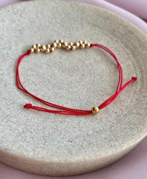 Bransoletka GOLDEN DROPS MINI czerwona