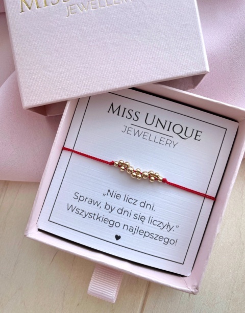 Bransoletka GOLDEN DROPS MINI czerwona