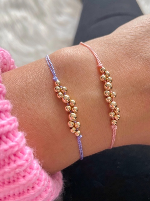 Bransoletka GOLDEN DROPS MINI pudrowy róż