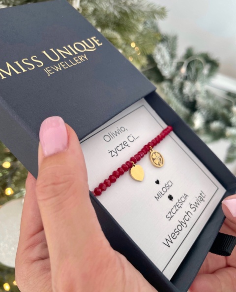 WYJĄTKOWE SYMBOLE - Stwórz własną bransoletkę CZERWONA