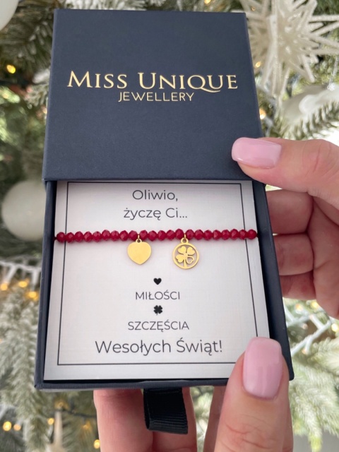 WYJĄTKOWE SYMBOLE - Stwórz własną bransoletkę CZERWONA